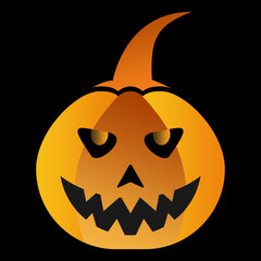 spooky and scary halloween pumpkin illustration
