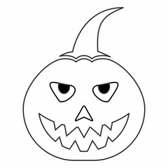 spooky and scary halloween pumpkin illustration