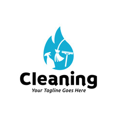 House cleaning service logo design. House cleaning products vector design.