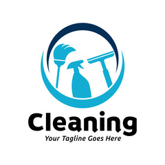 House cleaning service logo design. House cleaning products vector design.