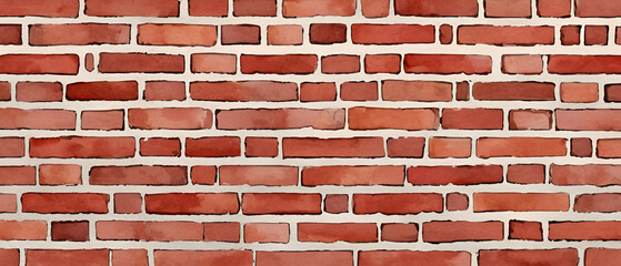 Fototapeta premium Brick background in watercolor style1
