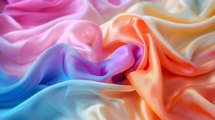 Obraz premium A colorful piece of fabric with a rainbow pattern