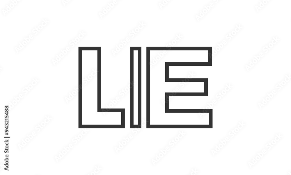 Fototapete lie logo design template with strong and modern bold text. initial based vector logotype featuring s