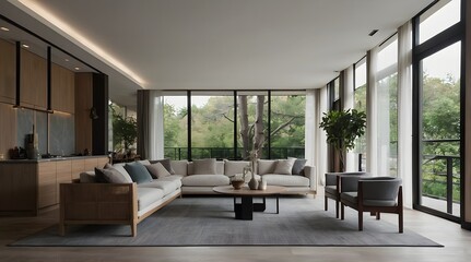 Ai Generated Image of Modern Living Room 