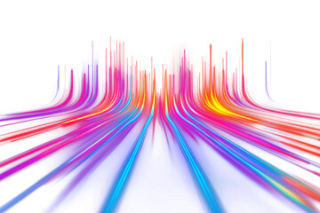 PNG Vibrant neon light streaks background