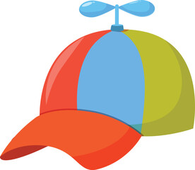 Funny hat with a spinning propeller on top, perfect for parties, events, or a whimsical touch © nsit0108