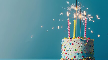 Wishing you a birthday that shines as brightly as the candles and sparklers on your cake, filled with joy and vibrant celebrations