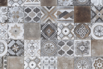 Ceramic tile pattern background in italian style