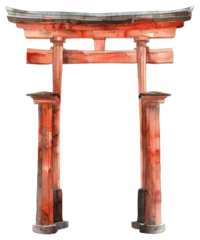 Fotobehang PNG Traditional Japanese Torii gate illustration © Rawpixel.com