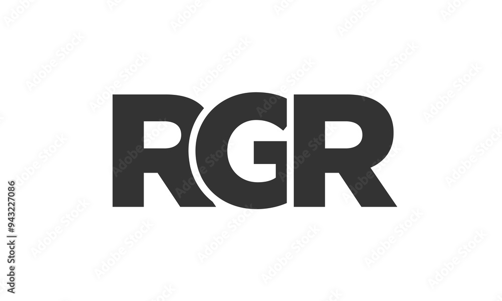 Poster rgr logo design template with strong and modern bold text. initial based vector logotype featuring s