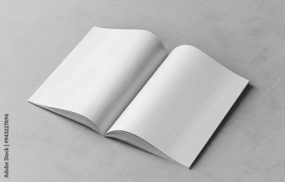 Poster the mock up is a vertical halffold brochure isolated on a light gray background. it is rendered in 3