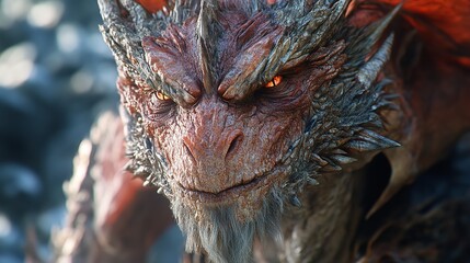 Obraz premium ultrarealistic portrait of a dragon