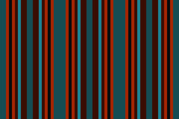 Aged lines vertical vector, decorating pattern seamless texture. Horizon stripe textile fabric background in cyan and dark colors.