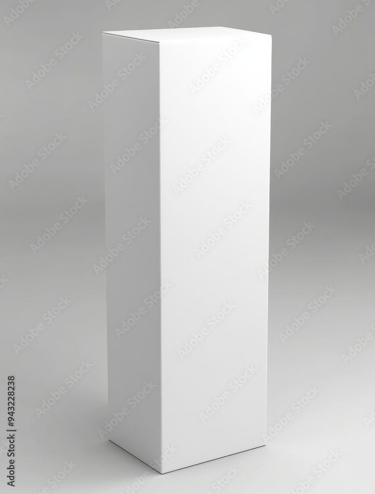 Poster this is a 3d render illustration of a pop up trade show tower with a stretch fabric square column.