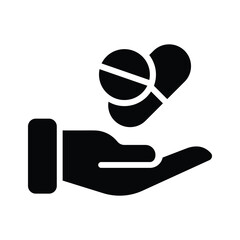 An icon of various pills and capsules, symbolizing medication and healthcare