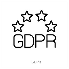 Gdpr And Privacy Icon Concept