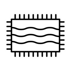Bath Mat line icon