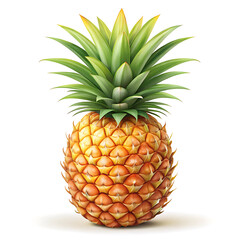 Fototapeta premium Pineapple fruit isolated on white background.