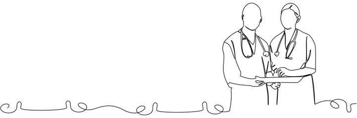 line art doctor illustration background