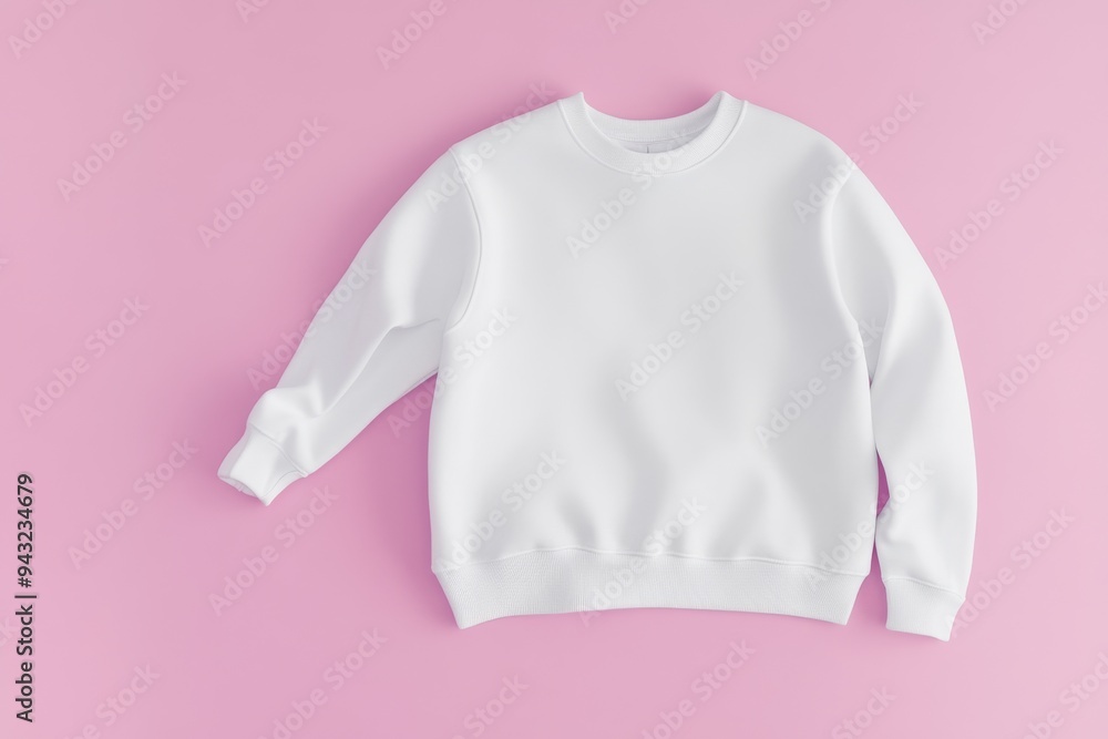 Poster a 3d rendering of a mockup of a sweater with long sleeves for men isolated on white background. back