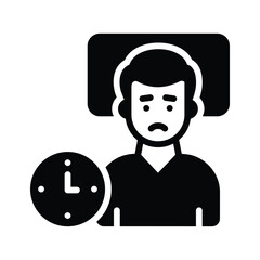 Icon representing sleep disorders, featuring symbols related to sleep and health issues