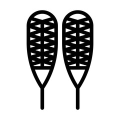 Snowshoes glyph icon