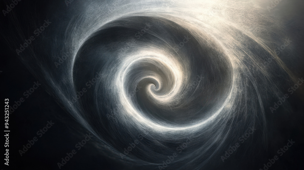 Poster light swirl, a beautiful, swirling light spiral against a dark background, creating a stunning visua