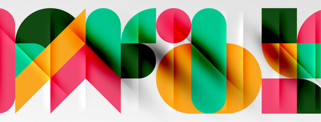 Round shapes, circles and lines minimal geometric background. Vector Illustration For Wallpaper, Banner, Background, Card, Book Illustration, landing page