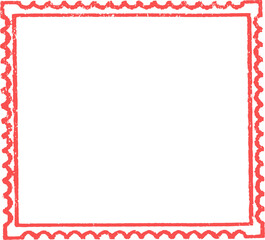 Fototapeta premium blank rectangular postage meter stamp transparent