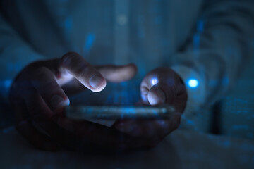 future network concept Hand touching the Metaverse Universe, A Conceptual Shift in Digital...
