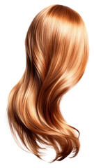 Naklejka premium PNG Lustrous red hair wig