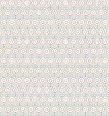 色鉛筆で描いた、レトロな花柄(シームレス)