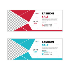 Fototapeta premium Fashion sale social media facebook cover design