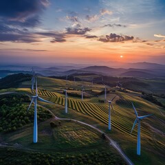 Fototapeta premium Carbon management strategies for promoting renewable energy and carbon neutrality.