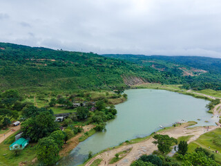 Tourism in Bangladesh. Stunning Aerial View of Niladri Lake in Sunamganj&rsquo;s Tekerghat Village in Sylhet Division. Niladri Lake