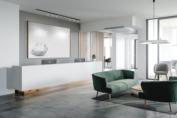 Modern interior of living-room. Beautiful simple AI generated image