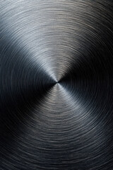 Metal Texture,  Radial brushed metal background featuring a black stainless steel texture, perfect for creating a sleek and modern aesthetic in designs