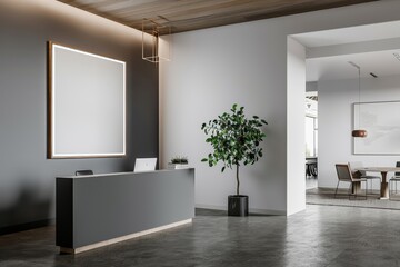 Modern interior of living-room. Beautiful simple AI generated image