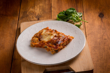 parmesan melanzane lasagna, traditional italian recipe