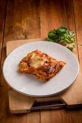 parmesan melanzane lasagna, traditional italian recipe