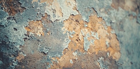 Fototapeta premium Aged peeling paint on textured wall with weathered surface Generative AI