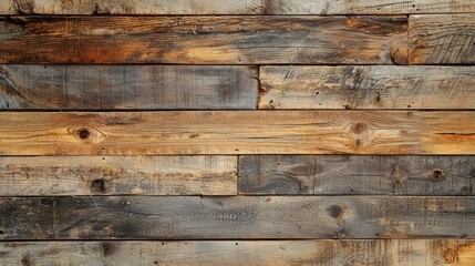 Rustic weathered wooden plank wall with natural textures Generative AI