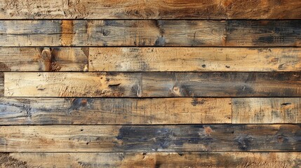 Rustic weathered wooden plank wall with natural textures Generative AI
