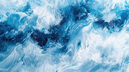 Obraz premium Layered blue paper waves abstract ocean design Generative AI