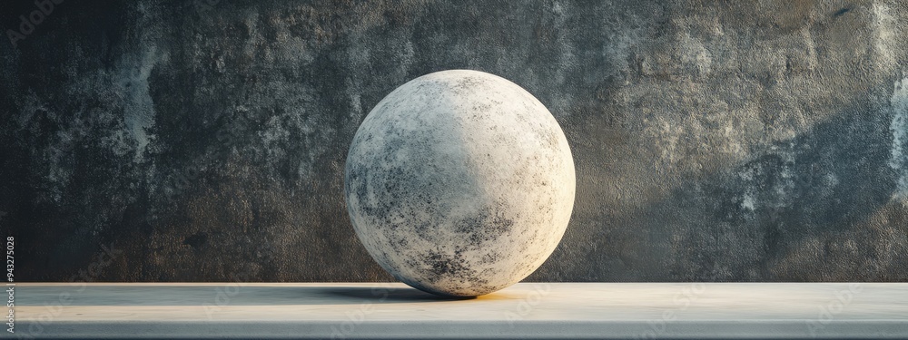 Poster realistic 3d rendering of a decorative sphere