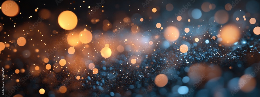 Poster 3d rendering of a bokeh blur background