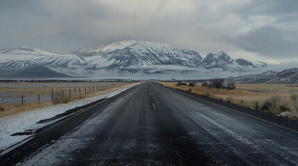 Naklejka premium road in the nature