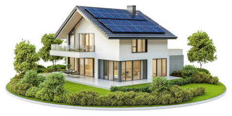 PNG Modern eco-friendly solar house