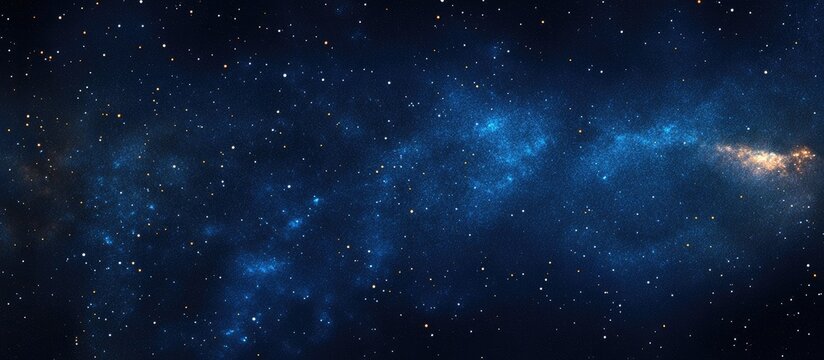 3D cartoon depiction of a dark blue night sky filled with stars and a Milky Way cosmos backdrop