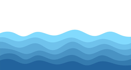 Background vector illustration of blue ocean wave layer